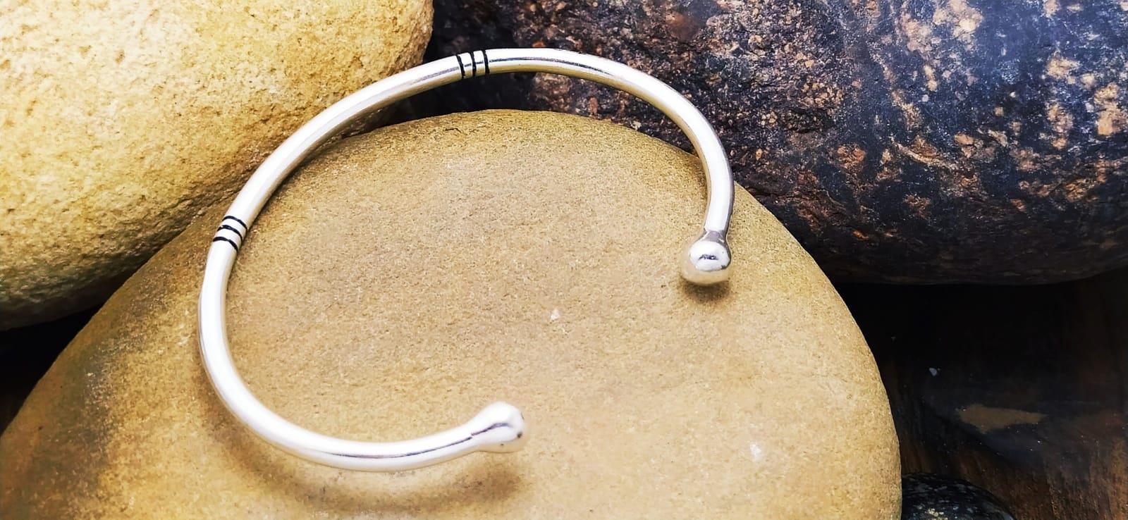  Bracelet 800 Tiznit Silver Black, White Morocco