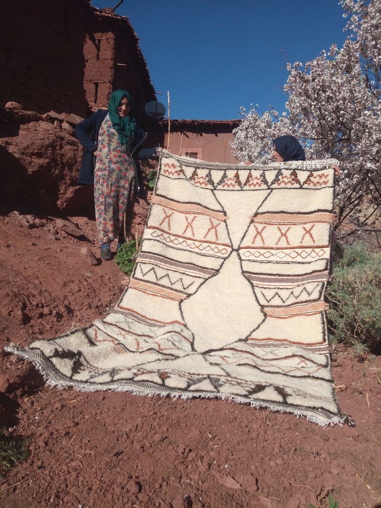  Beni Ourain Rug Wool Black Morocco