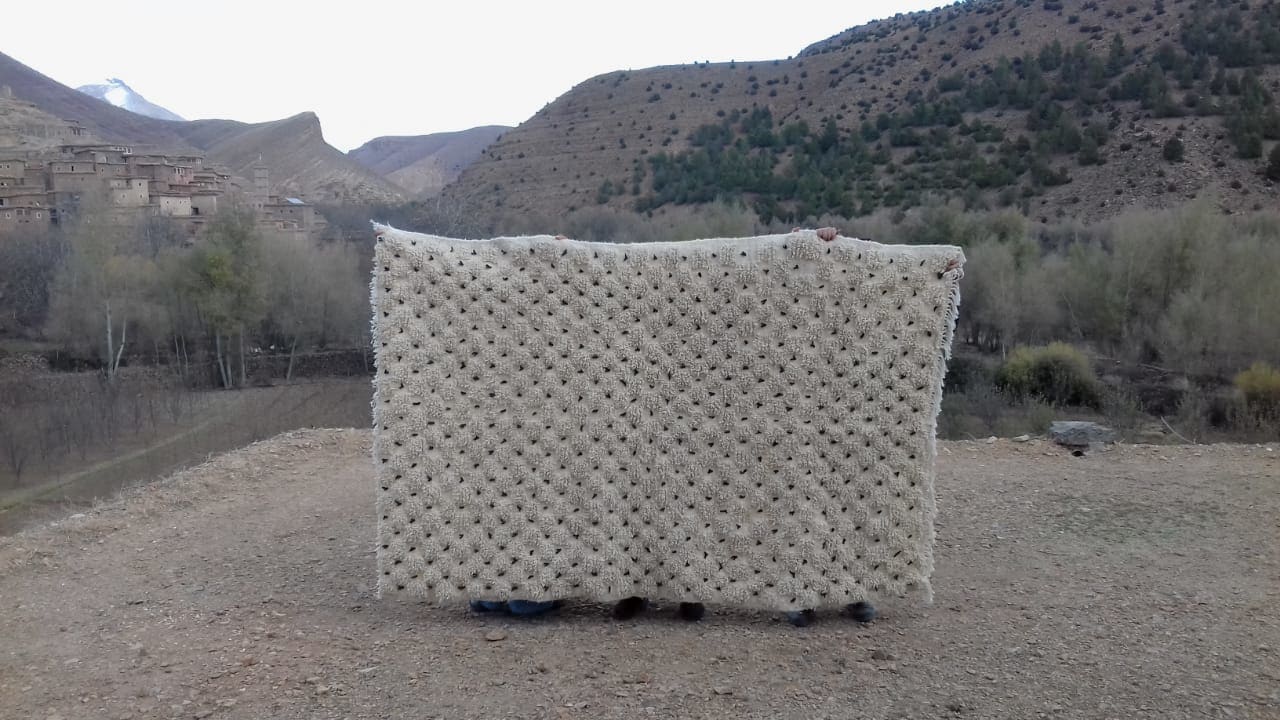  Rug  Black, White Morocco