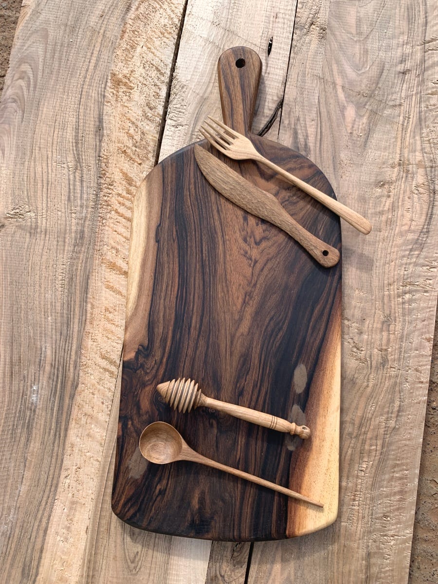  Serving Tray Walnut Wood Brown Morocco