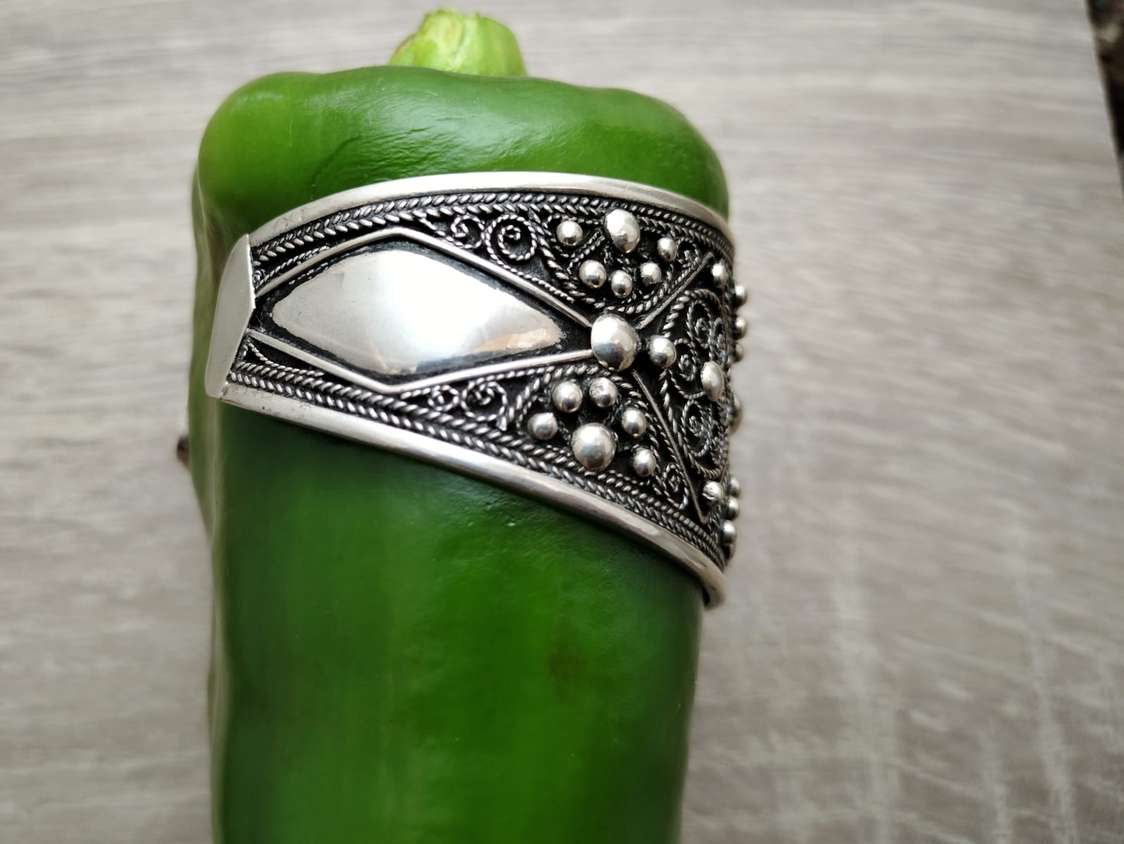  Bracelet 800 Tiznit Silver Black, White Morocco