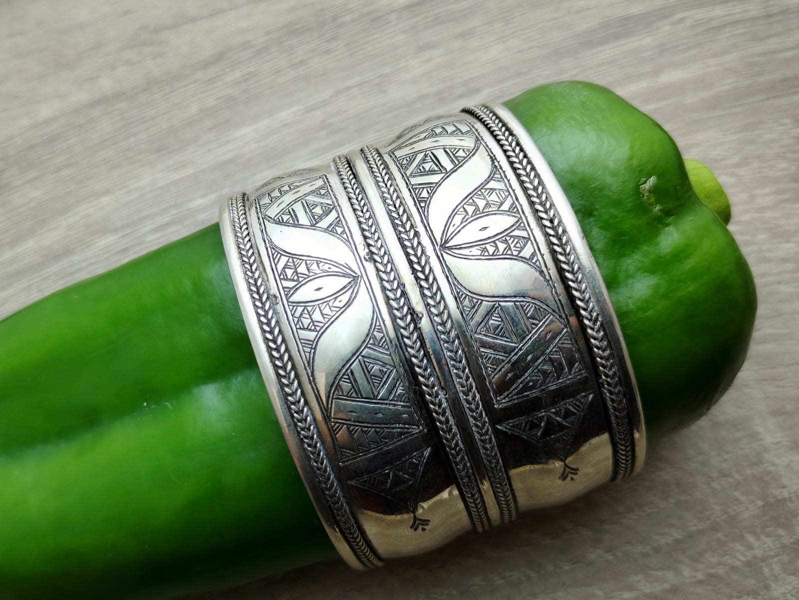  Bracelet 800 Tiznit Silver Black, White Morocco