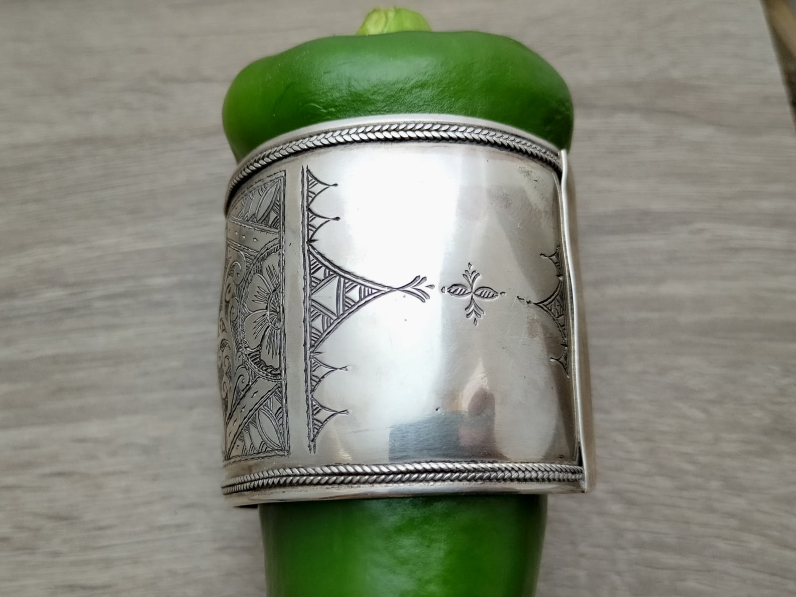  Bracelet 800 Tiznit Silver Black, White Morocco