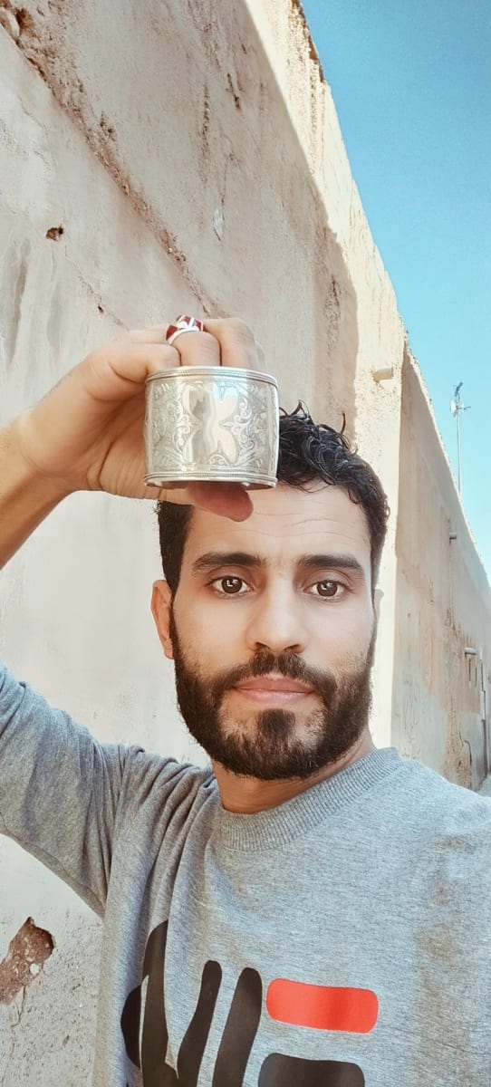  Bracelet 800 Tiznit Silver Black, White Morocco