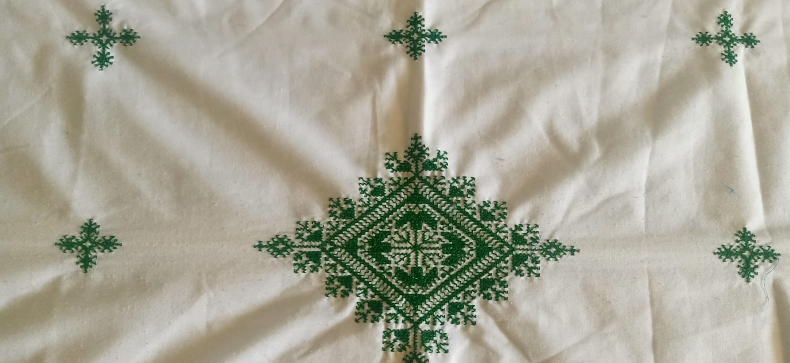 tawel Cotton Green, White Morocco