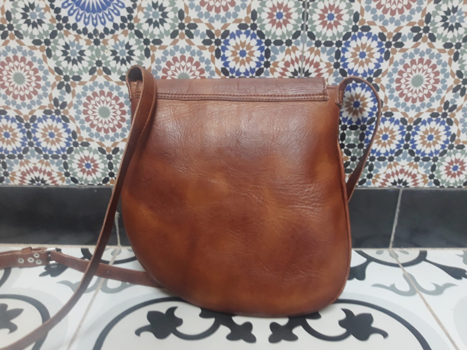 bag leather and Sabra silk Brown Morocco
