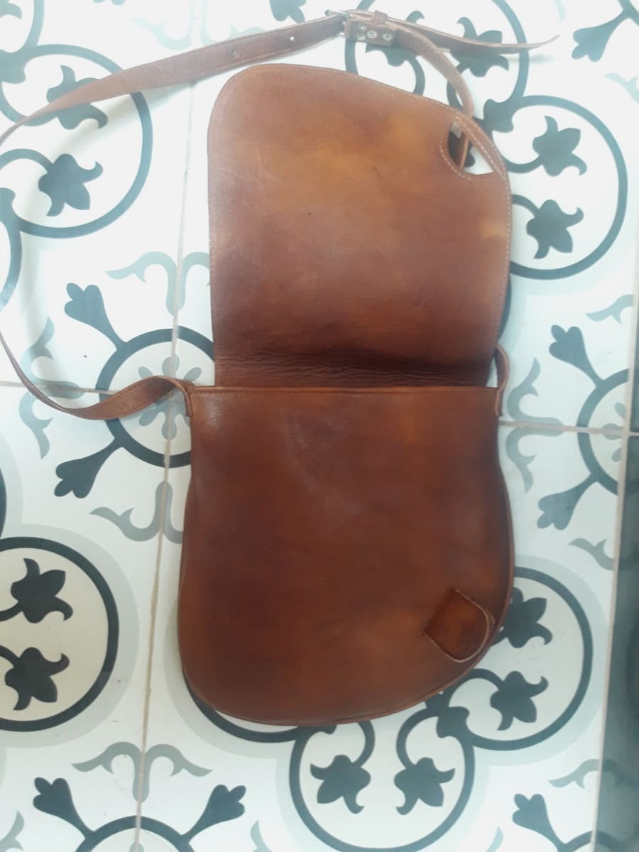  bag leather and Sabra silk Brown Morocco