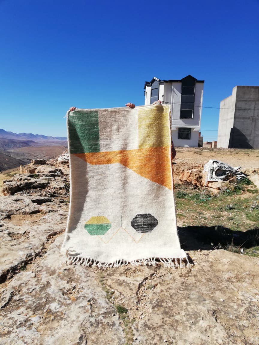 Beni Ourain Wool Warp and Wool Colored Morocco