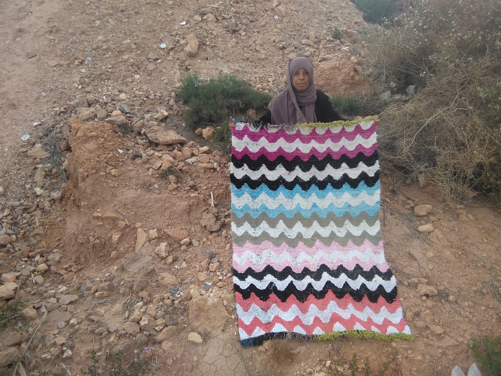  Boucherouite Up Cycled Thread  Colored Morocco