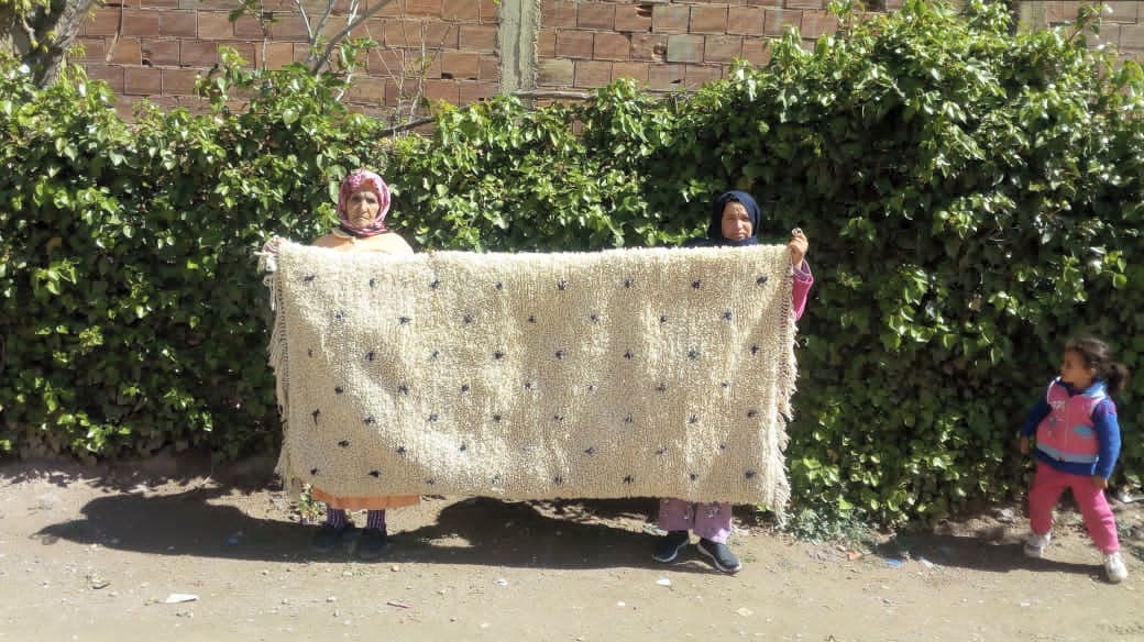  Beni Ourain rug  Black, White Morocco