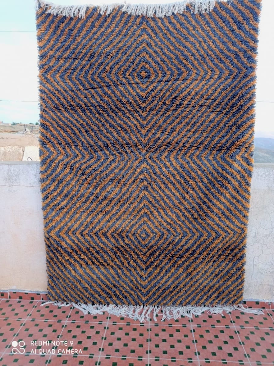  Pile Knot  Orange, Grey Morocco