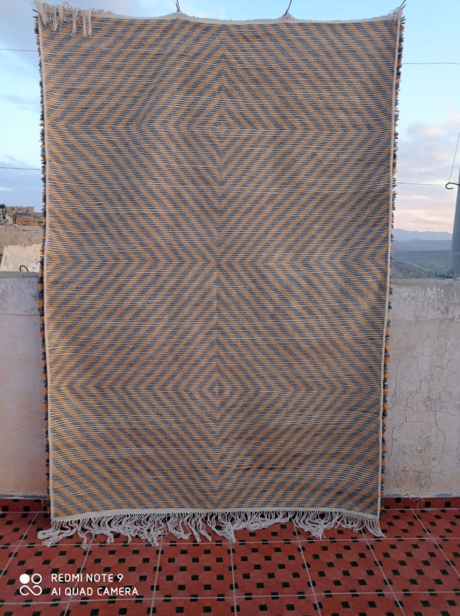  Pile Knot  Orange, Grey Morocco