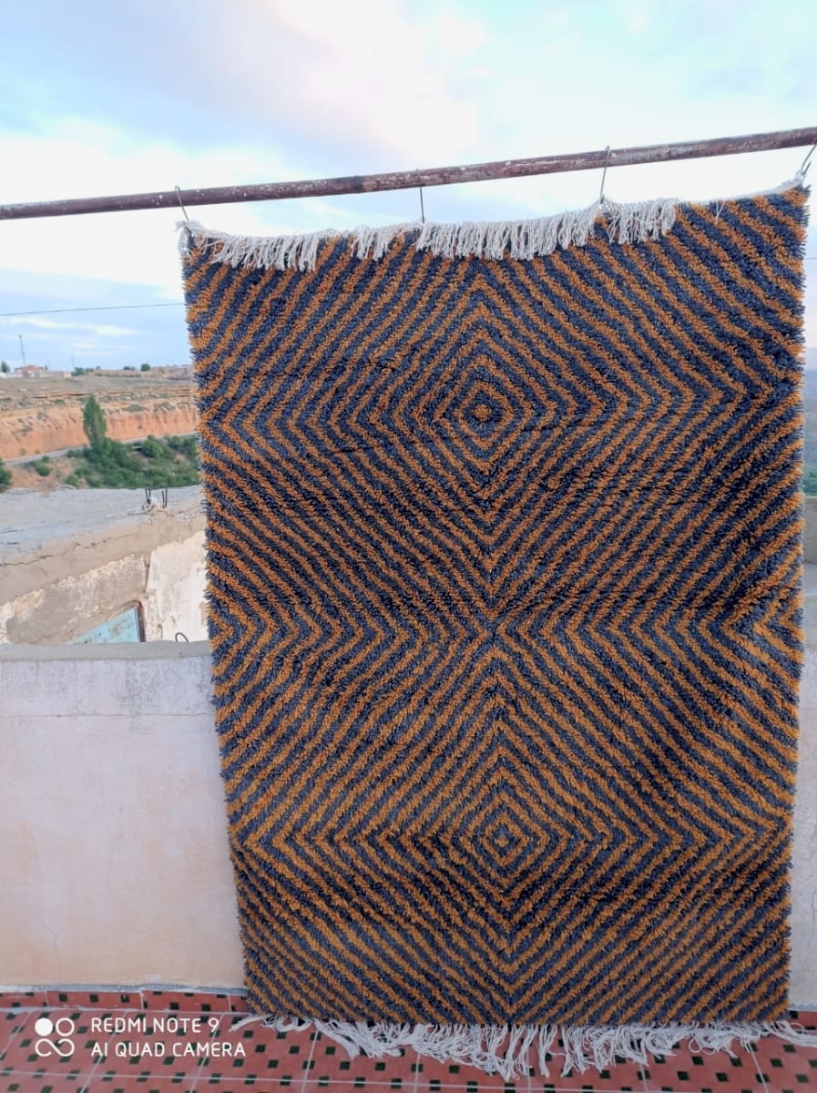  Pile Knot  Orange, Grey Morocco