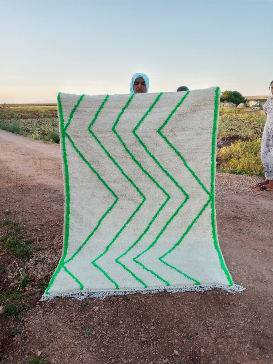  A rug  Green, White Morocco