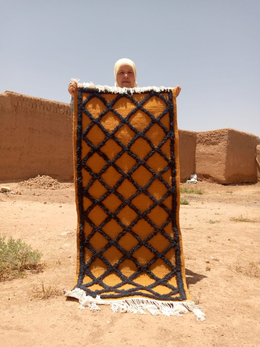  Rug   Blue, Yellow Morocco