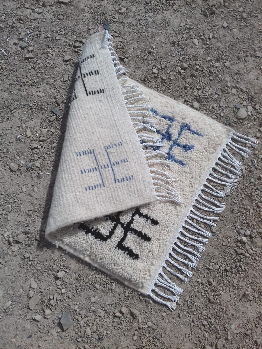  Beni Ourain Wool String and Wool Colored Morocco