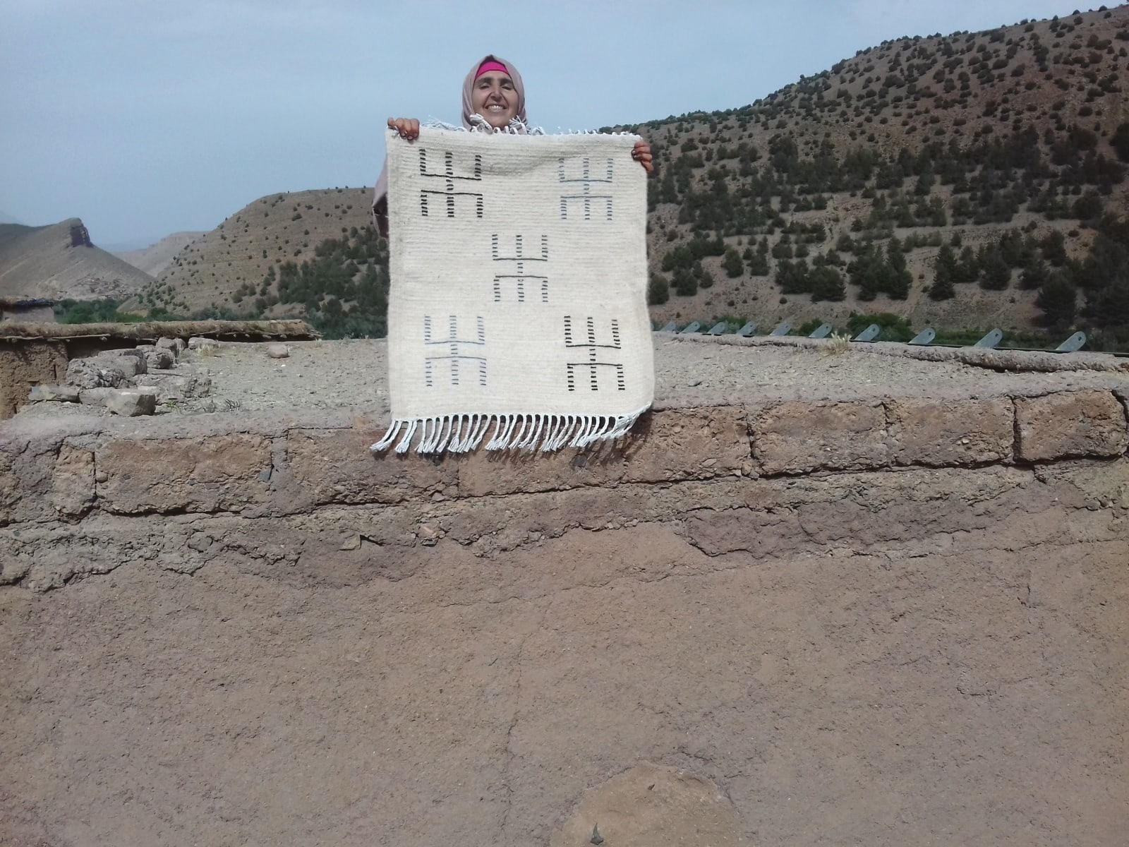  Beni Ourain Wool String and Wool Colored Morocco
