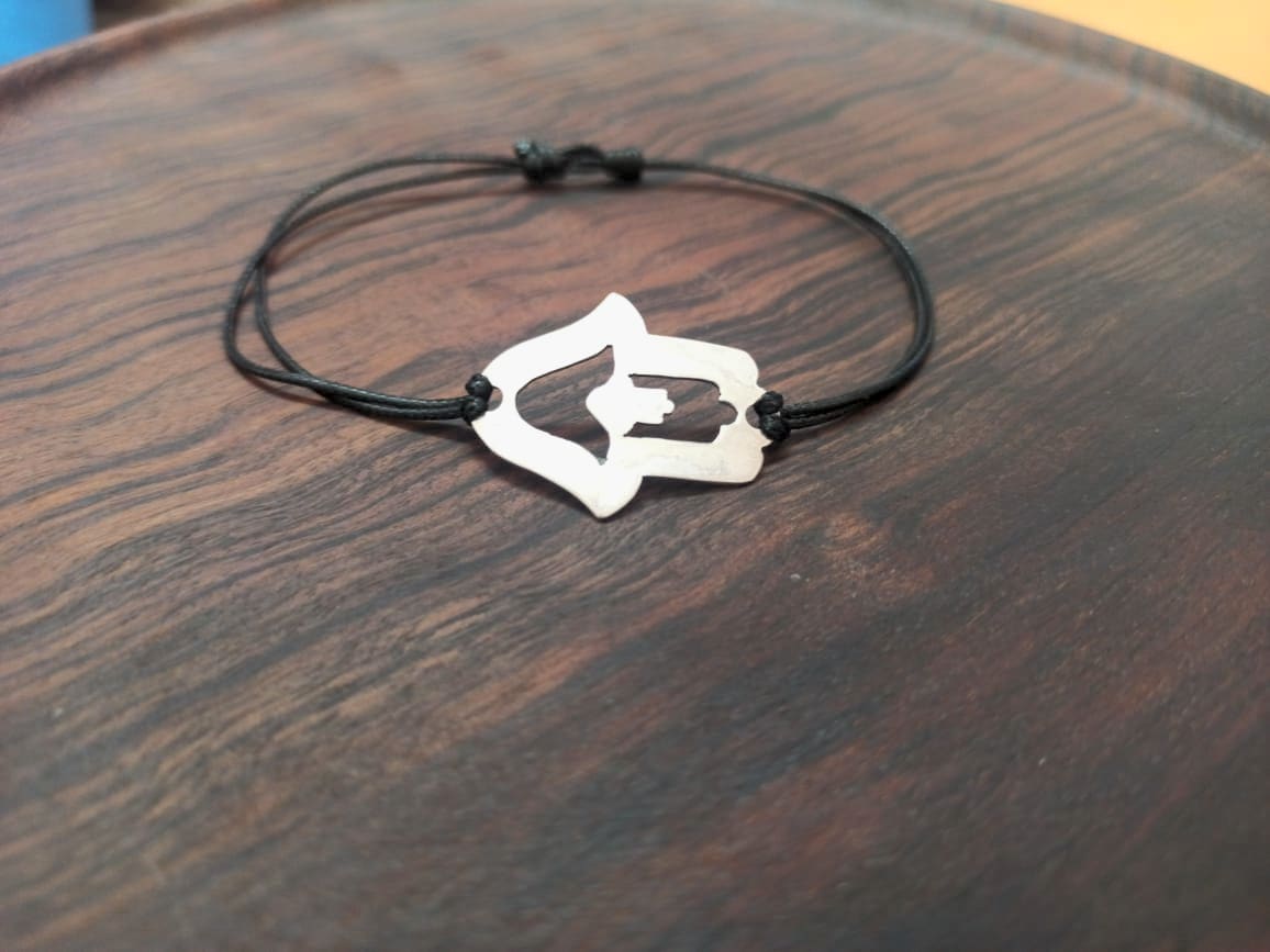  Bracelet 800 Tiznit Silver Black, White Morocco
