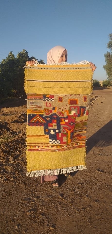  Mixed handmade rug  Colored Morocco