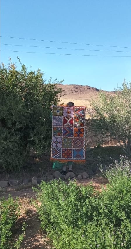  Mixed handmade rug  Colored Morocco