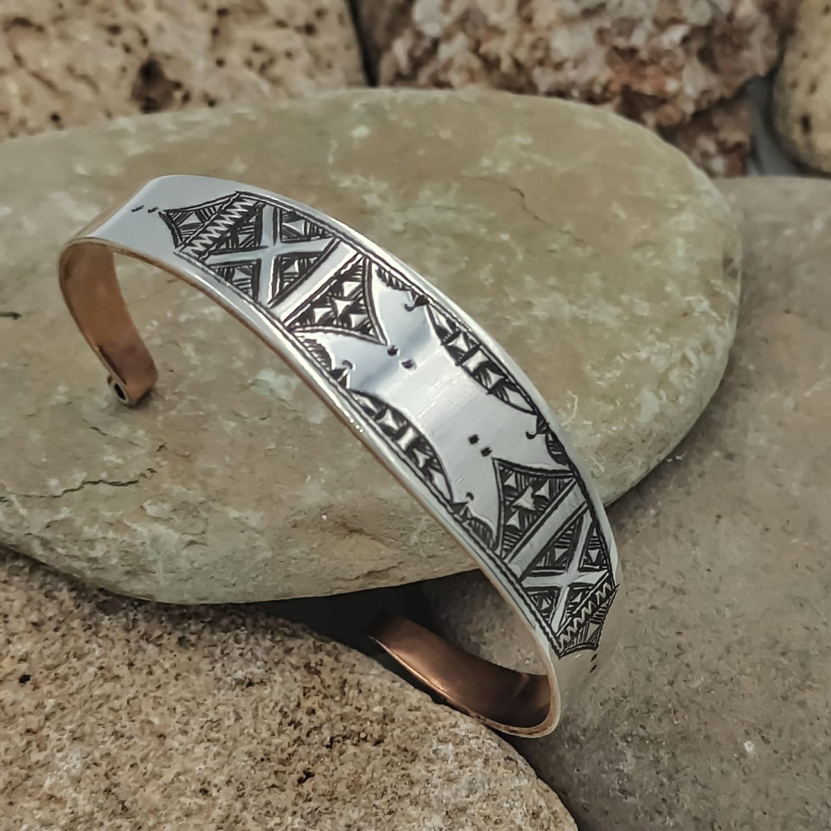  Bracelet 800 Tiznit Silver Orange, Black Morocco