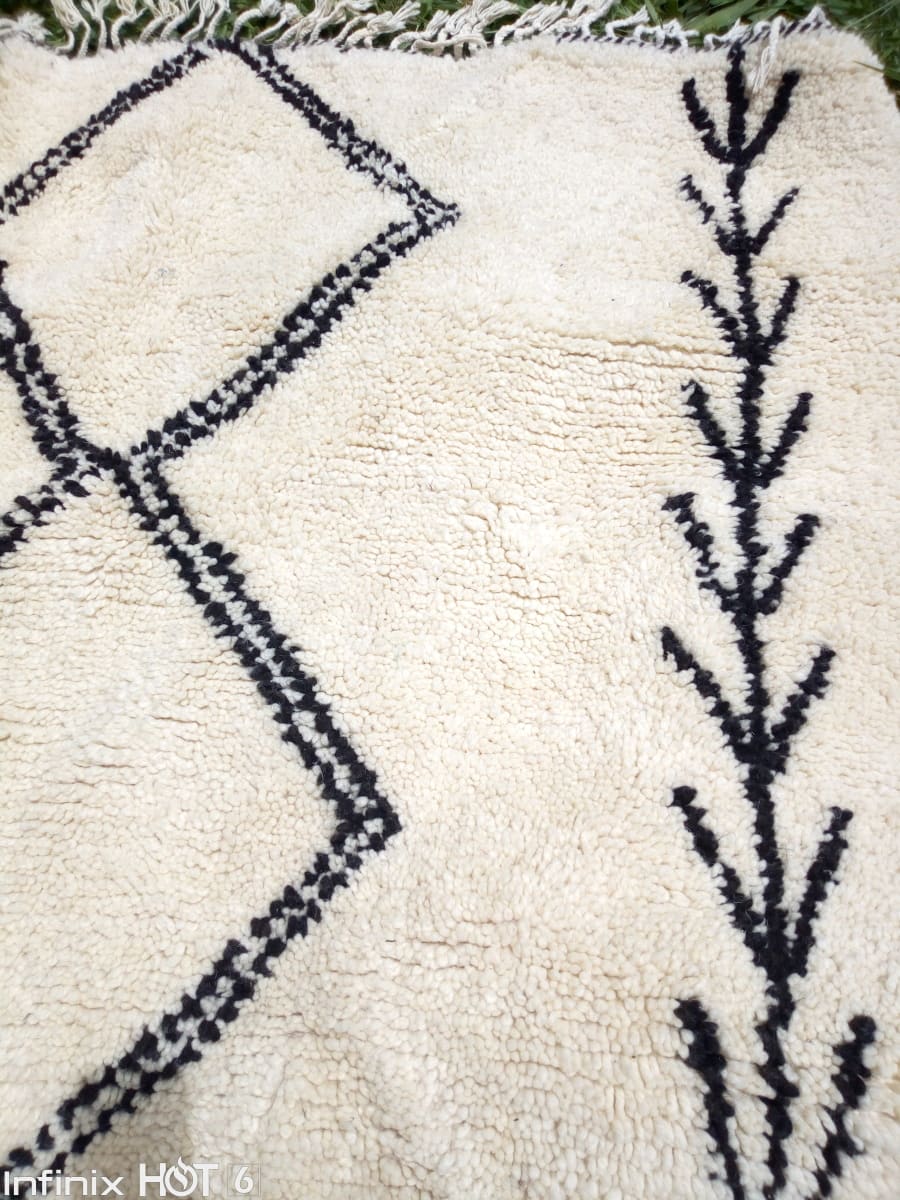  Beni Ourain Wool Black, White Morocco