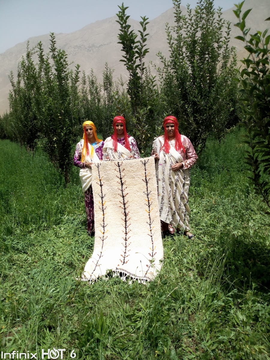  Beni Ourain Wool Yellow, Black Morocco