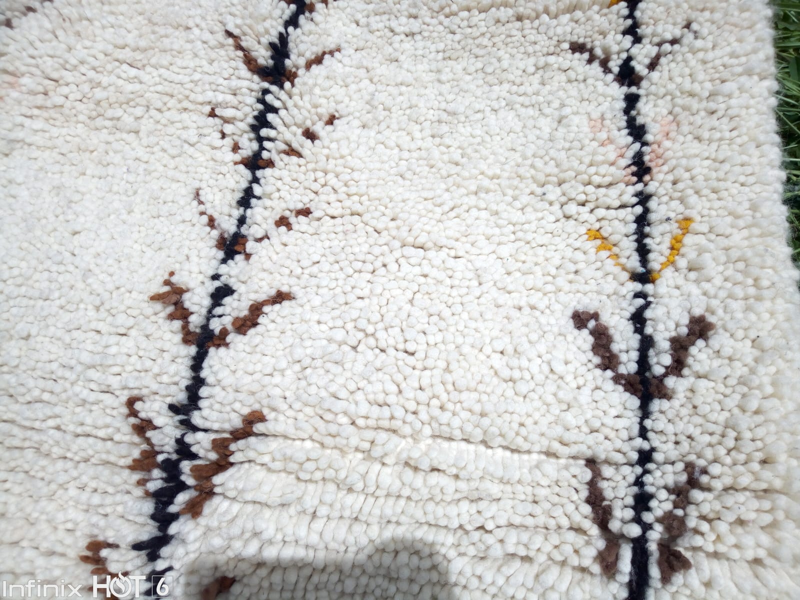  Beni Ourain Wool Yellow, Black Morocco