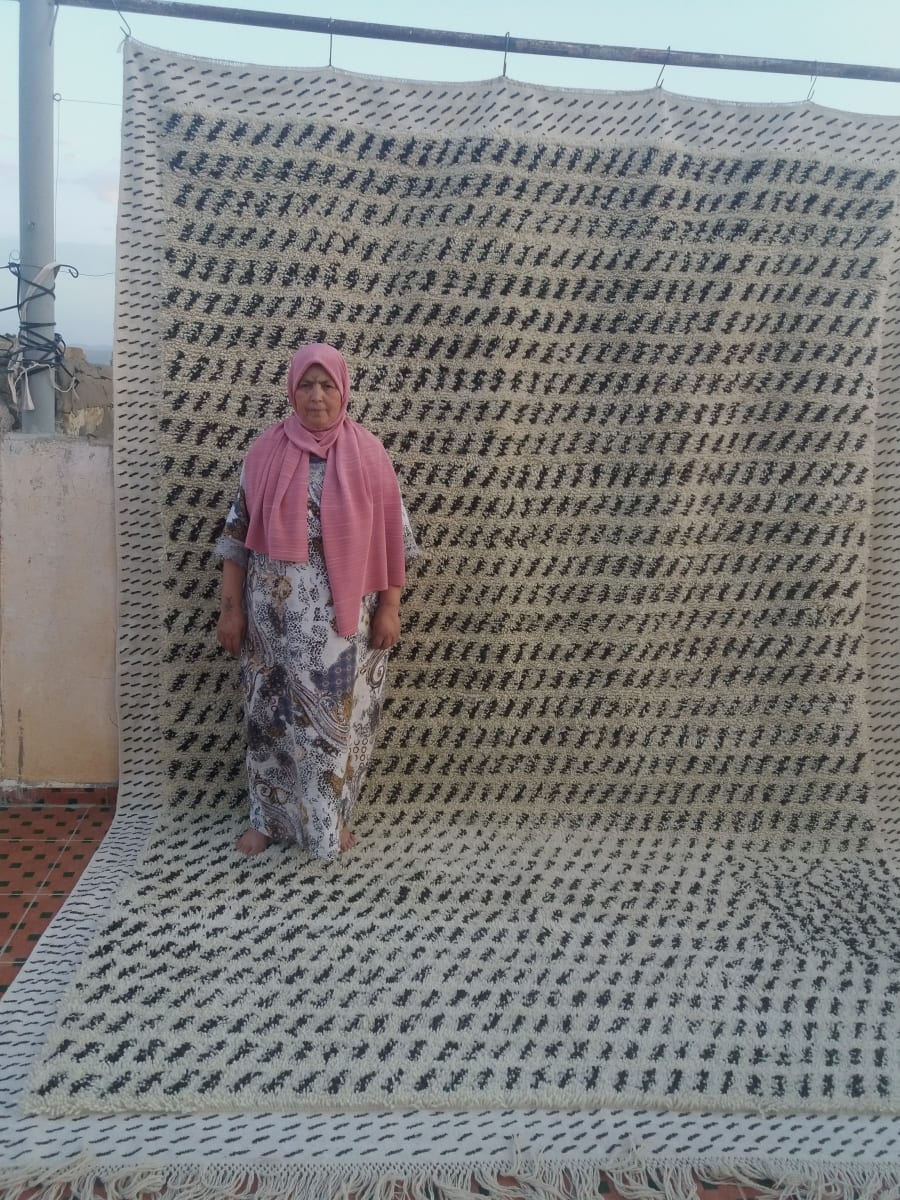  Pile Knot  Brown, White Morocco