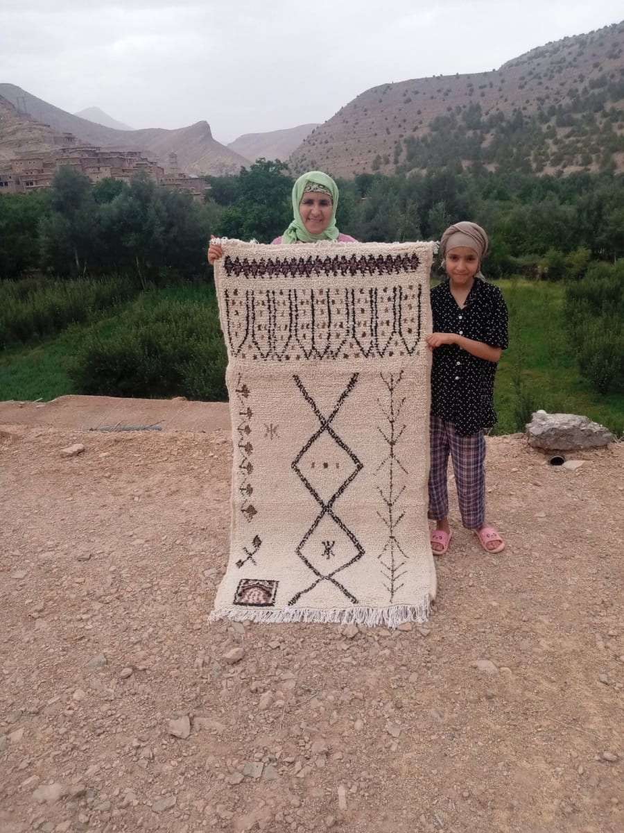  Rug  Black, White Morocco
