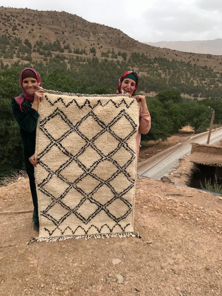  Rug  Black, White Morocco