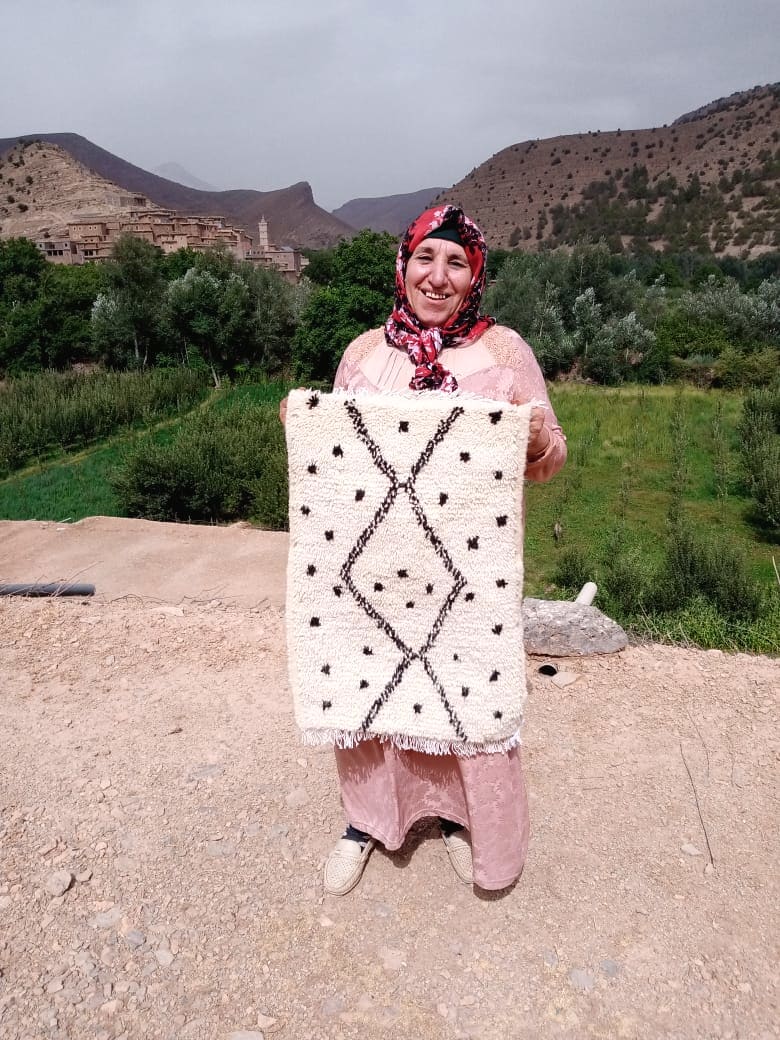  Rug  Black, White Morocco