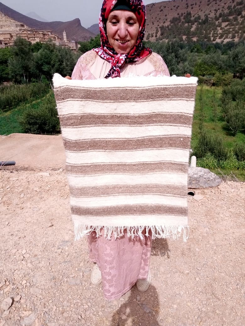  Hanbel blanket   Brown, White Morocco