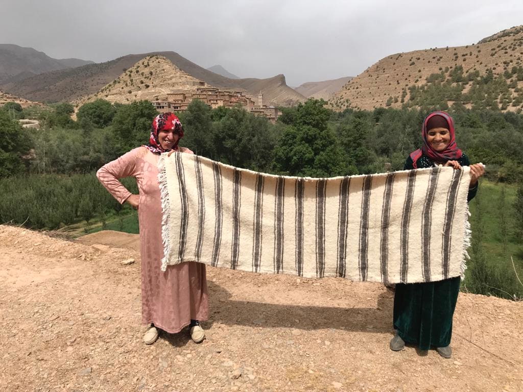  Hanbel blanket   Grey, White Morocco