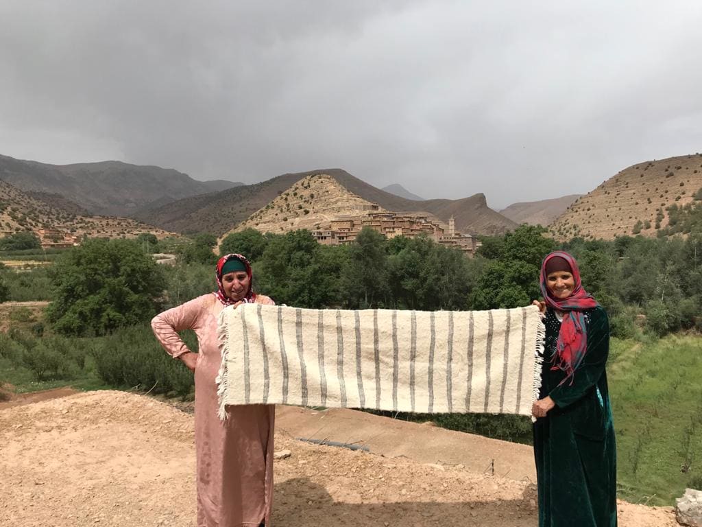  Hanbel blanket   Grey, White Morocco