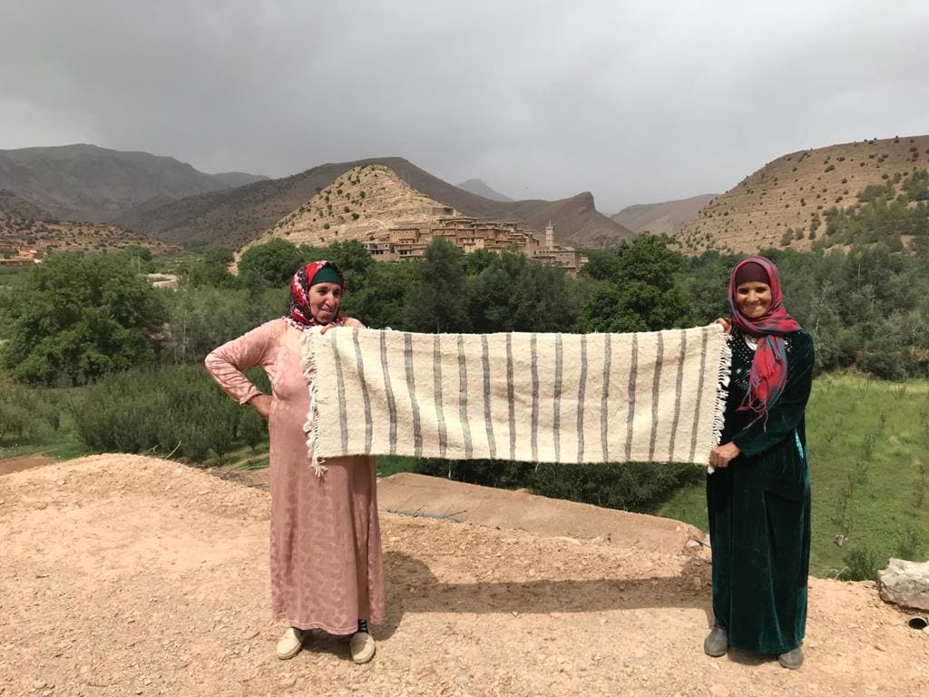  Hanbel blanket   Grey, White Morocco