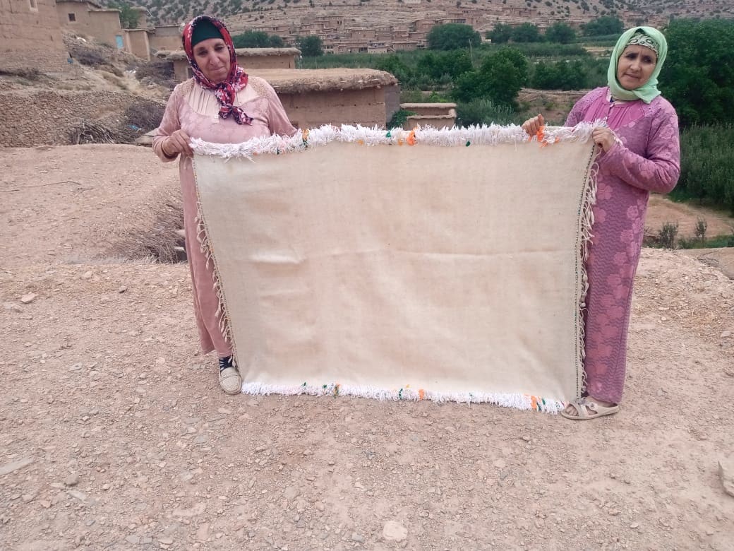  Hanbel blanket   Green, Orange Morocco