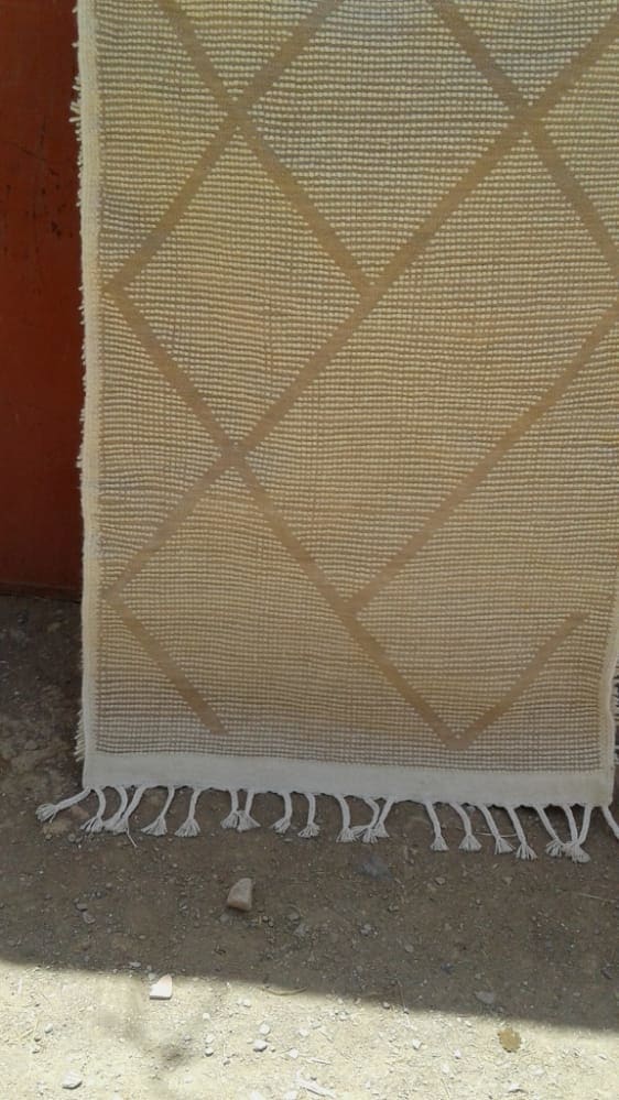  Beni Ourain rug wool  and  Brown, White Morocco
