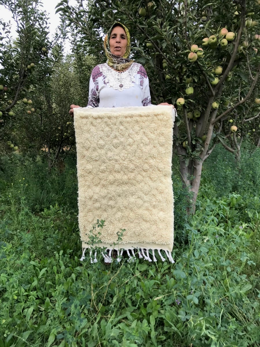  Rug  White Morocco