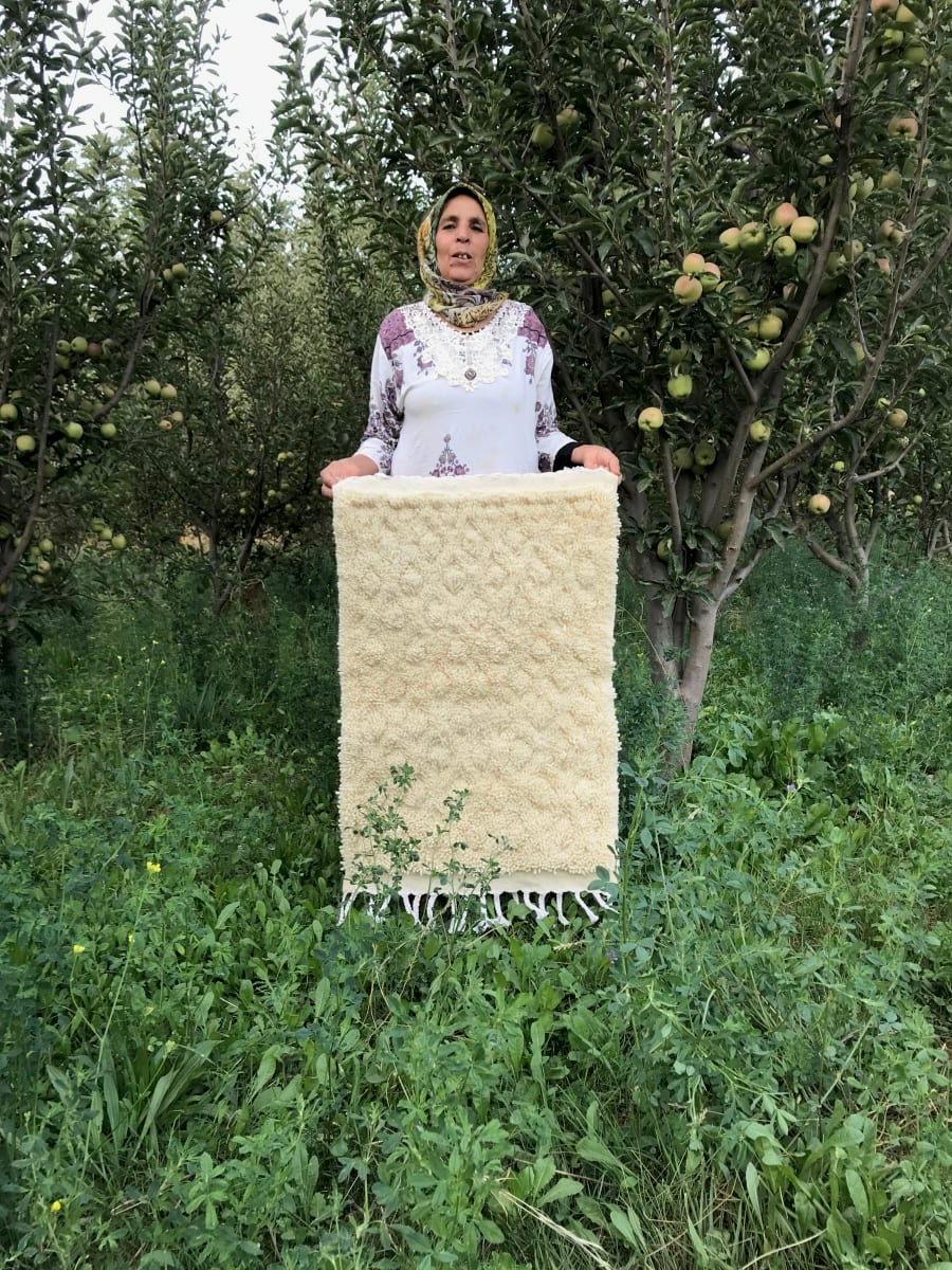  Rug  White Morocco