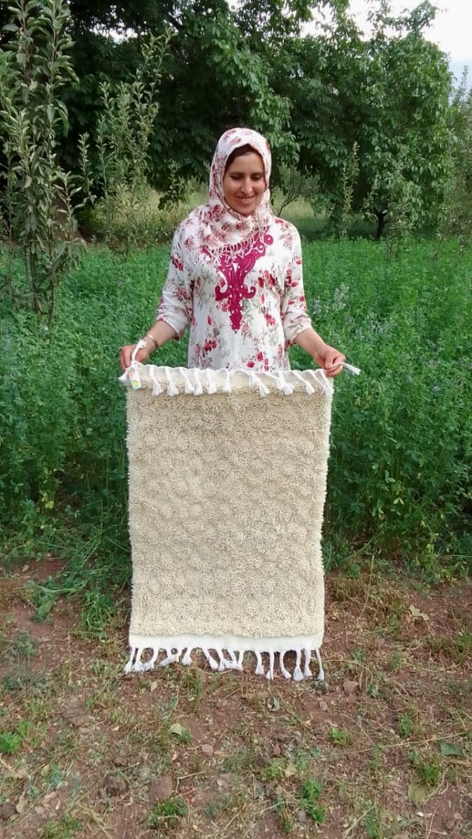  Rug  White Morocco