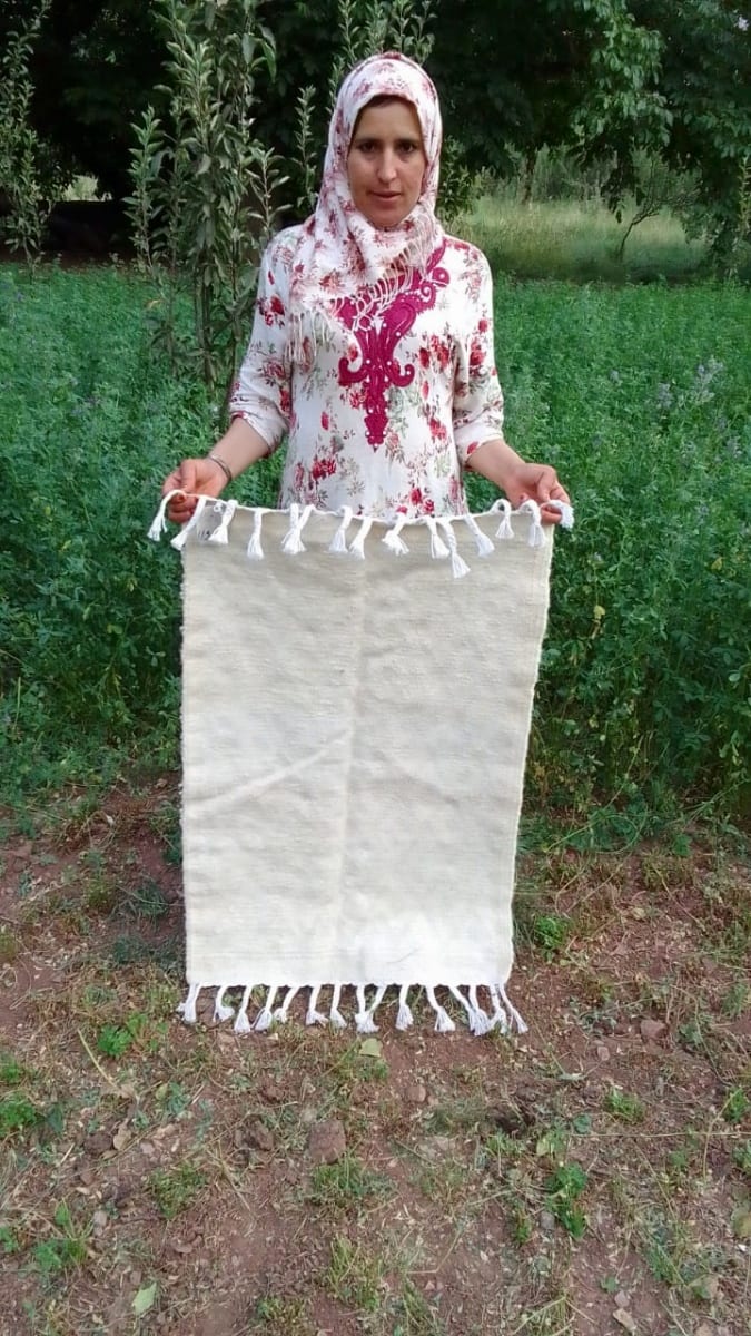  Rug  White Morocco