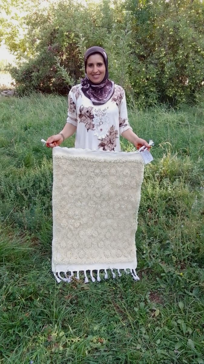  Rug  White Morocco