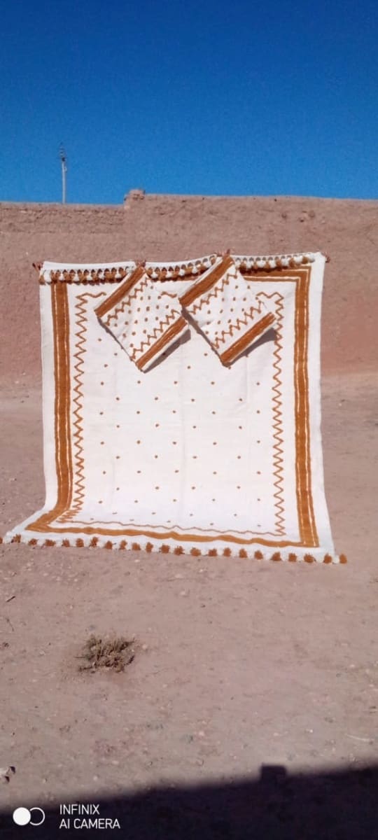  Rug   Orange, White Morocco