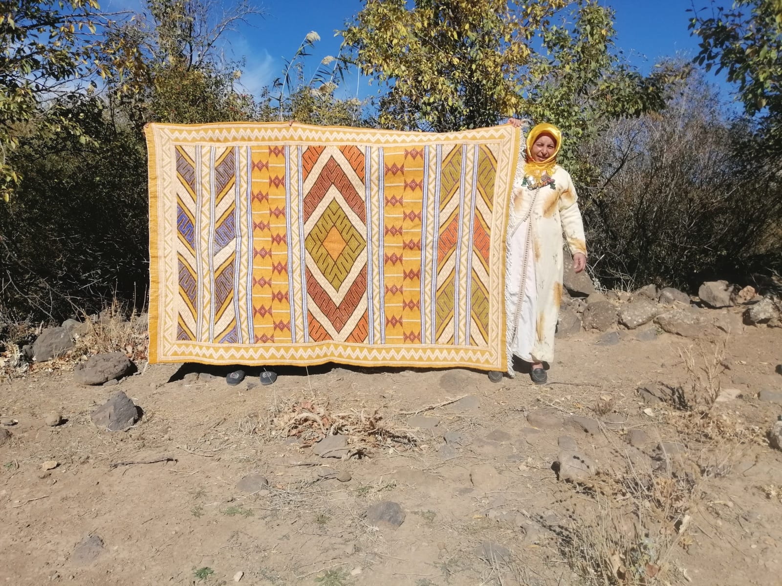  A pillow Assouf Tadout and Sda Colored Morocco