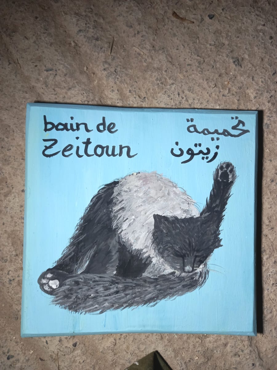  Wooden Piece Wood Light Blue, Black Morocco