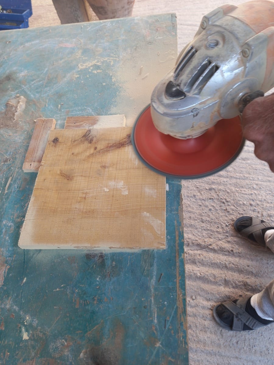  Wooden Piece Wood Light Blue, Black Morocco