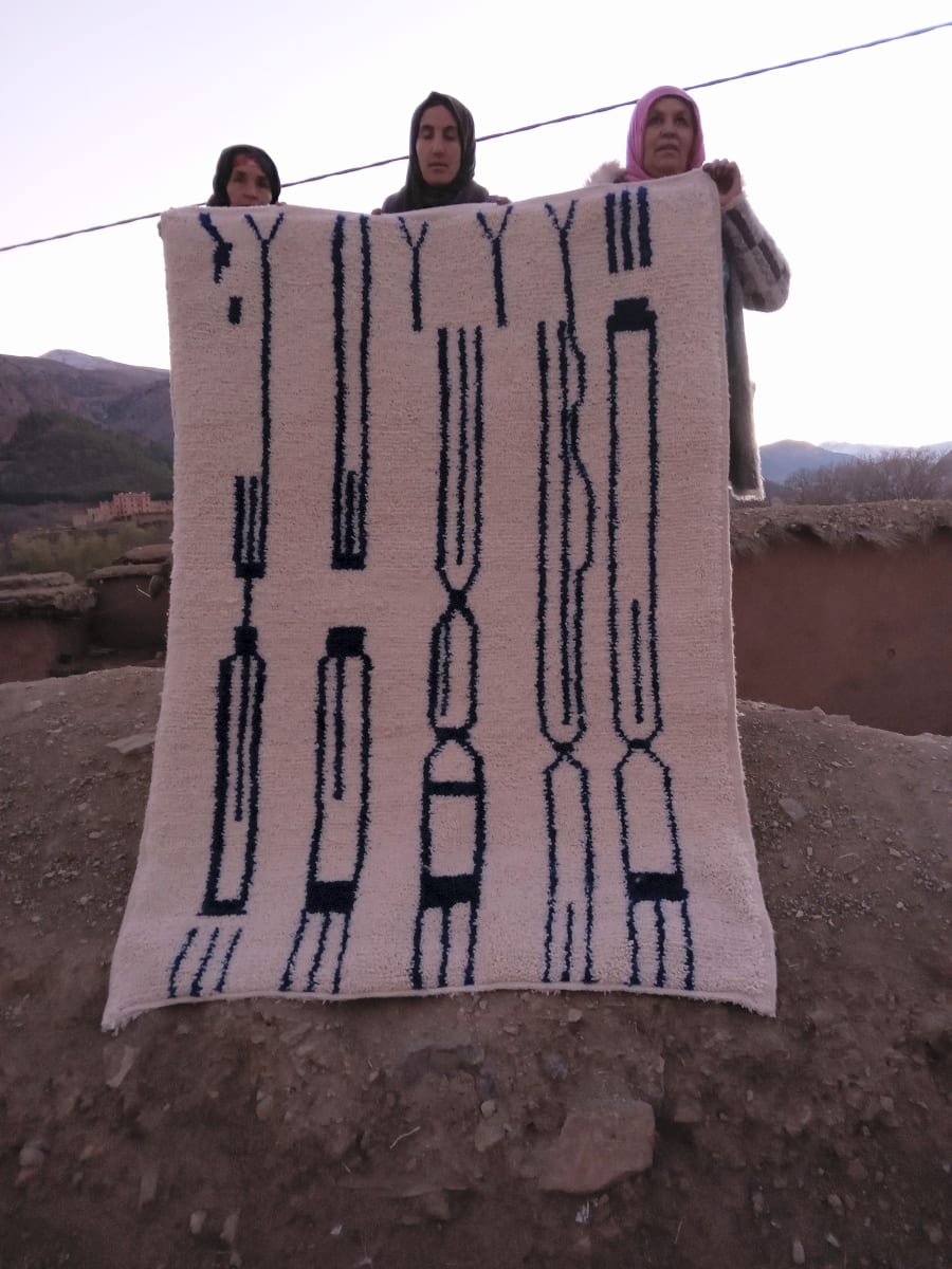  Beni Ourain  Blue, White Morocco