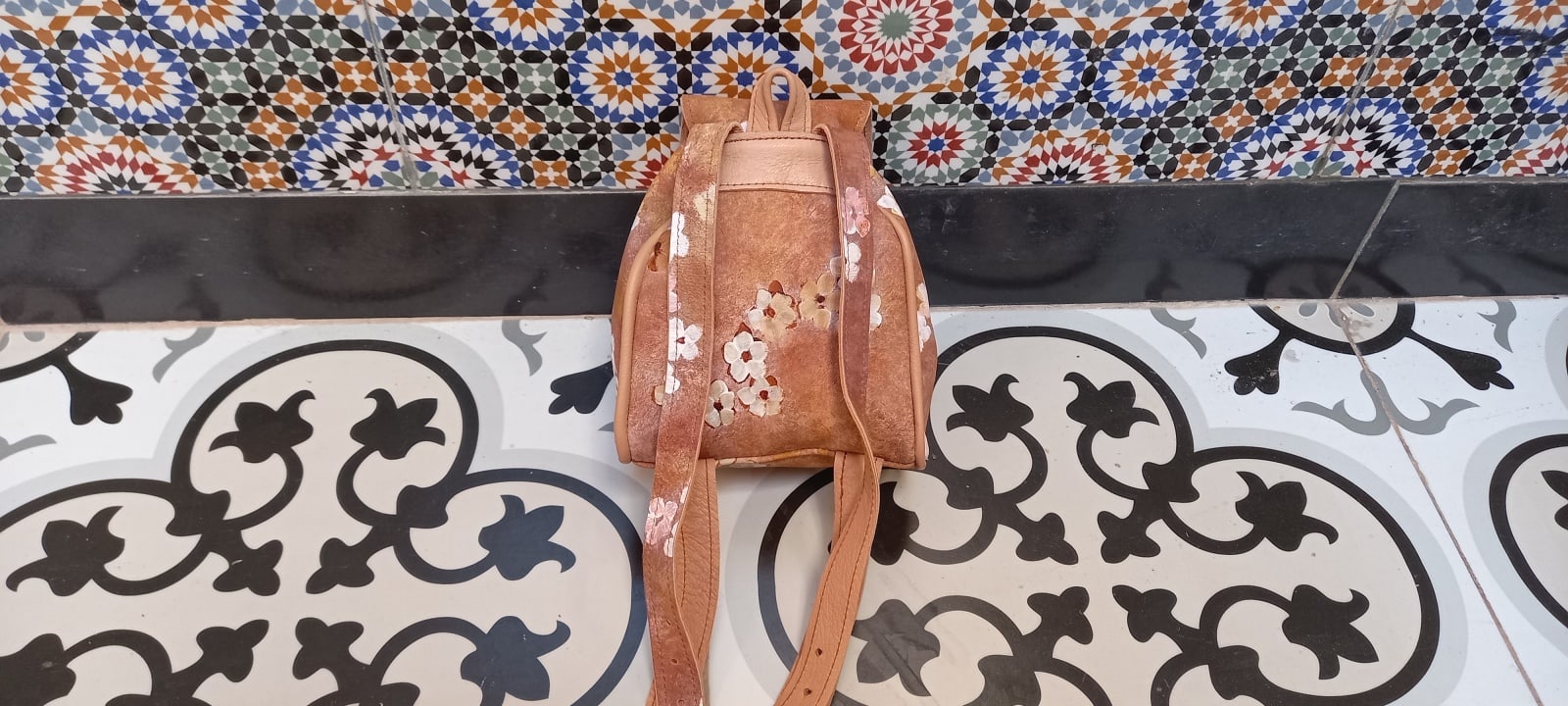   small bag leather Pink, Brown Morocco