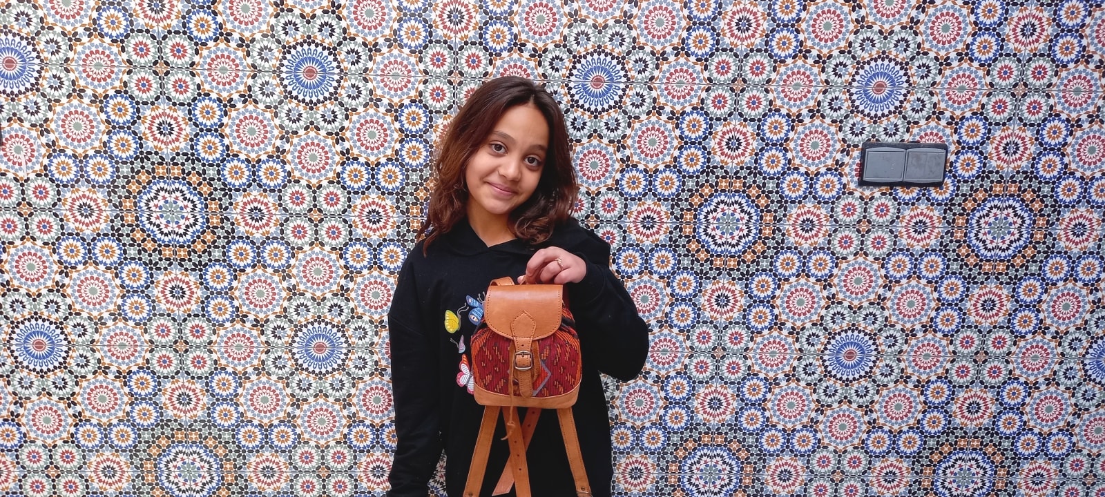   small bag leather Red, Orange Morocco